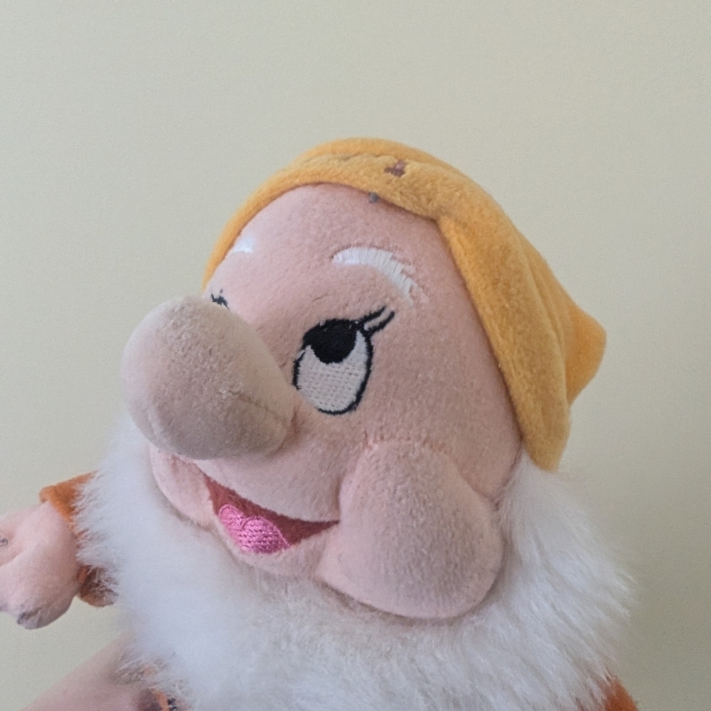 Disney Snow White happy Dwarf Plush with Brown Boots - Picture 2 of 7
